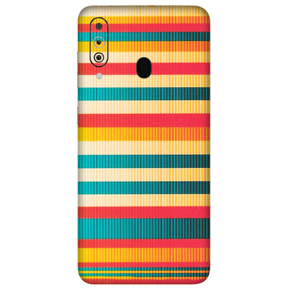 Samsung M/F/Note/Flip and C Phone Skins (All Models) - Colourful Stripes Soothing Effect - Matte Finish (M-86) Samsung Galaxy M40