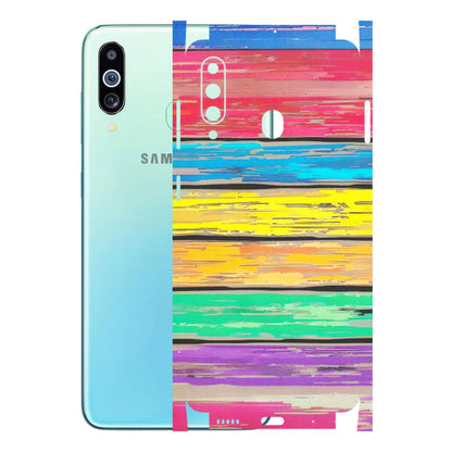 Samsung M/F/Note/Flip and C Phone Skins (All Models) - Multi Colour Wooden Wall - Matte Finish (M-96) Samsung Galaxy M40