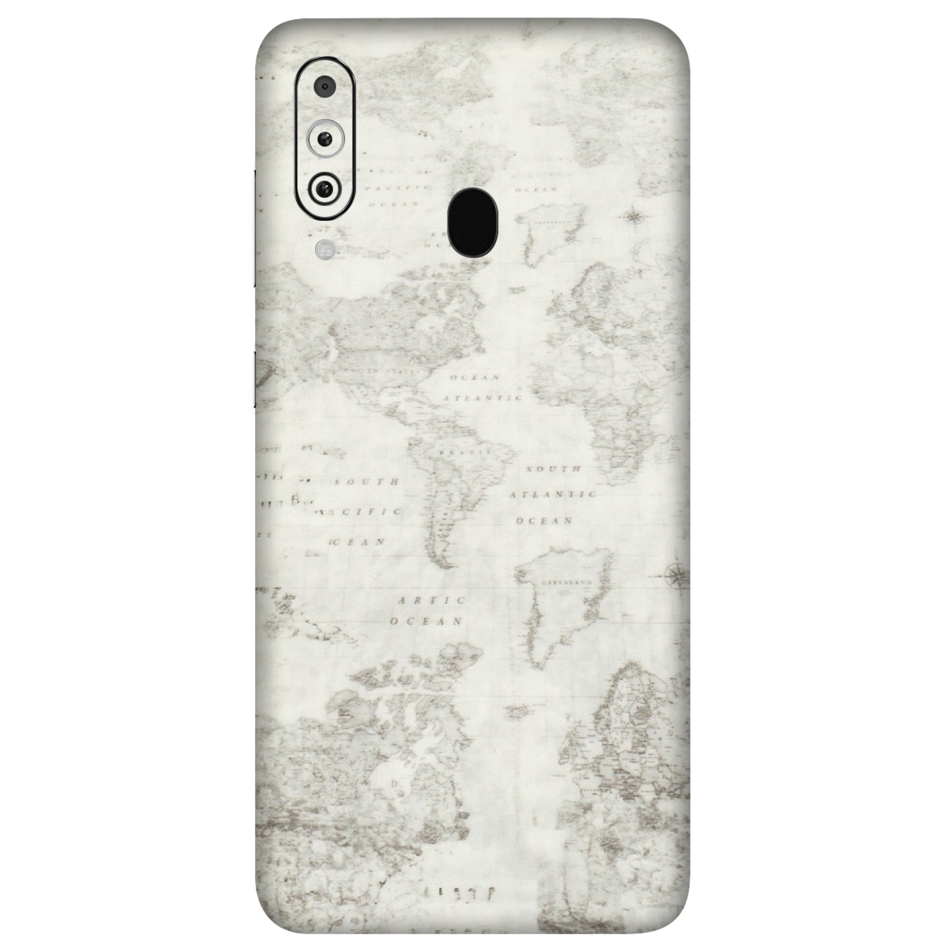 Samsung M/F/Note/Flip and C Phone Skins (All Models) - World Travel Map - Transparent Finish (T-04) Samsung Galaxy M40