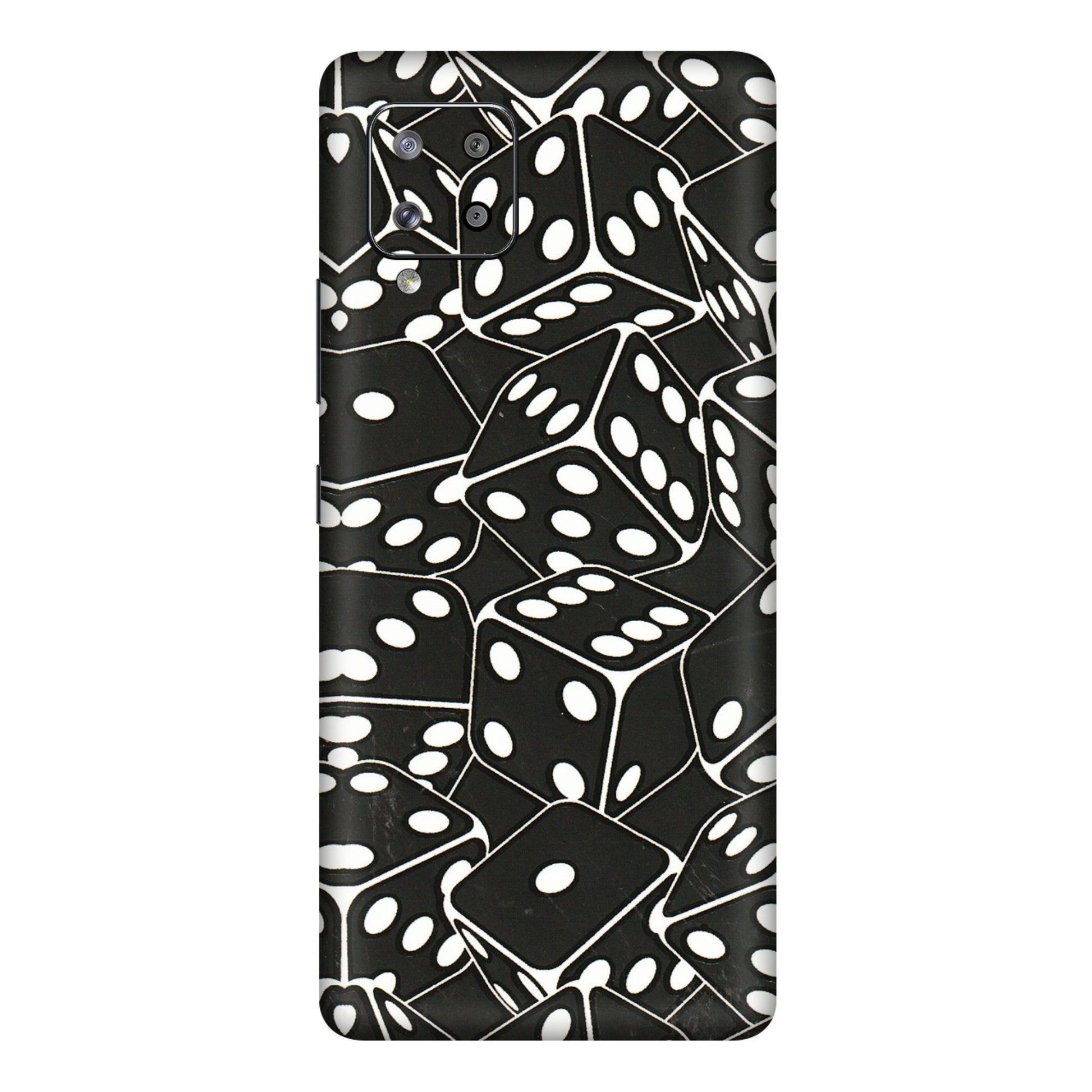 Samsung M/F/Note/Flip and C Phone Skins (All Models) - Big Black Dices - 3D Embossed Finish (L-106) Samsung Galaxy M42