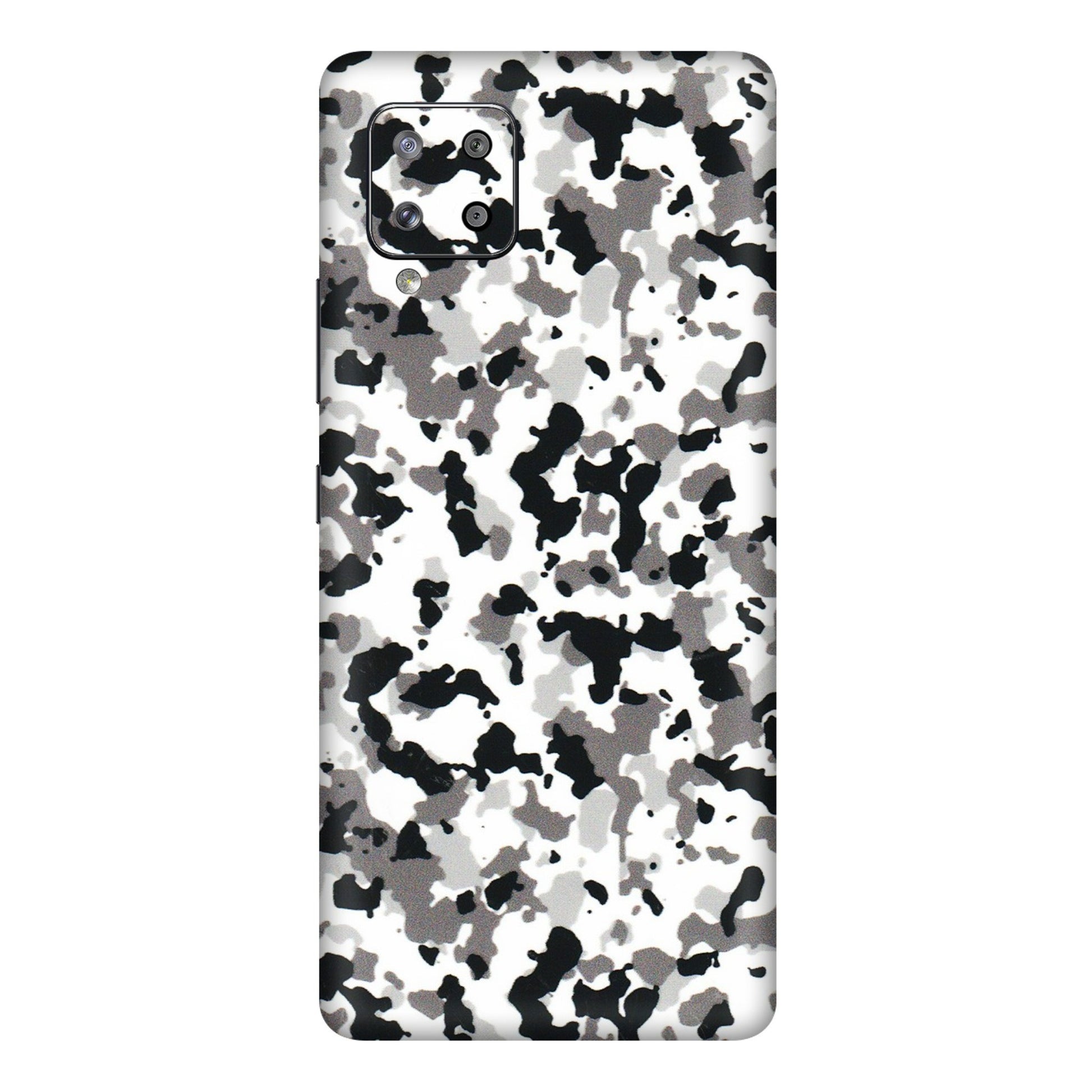 Samsung M/F/Note/Flip and C Phone Skins (All Models) - White Black Camouflage - 3D Embossed Finish (L-18) Samsung Galaxy M42