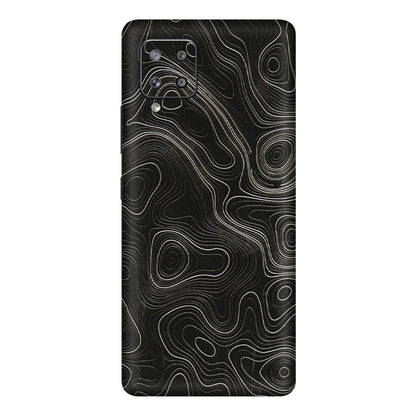 Samsung M/F/Note/Flip and C Phone Skins (All Models) - Black Swirl - 3D Embossed Finish (L-196) Samsung Galaxy M42