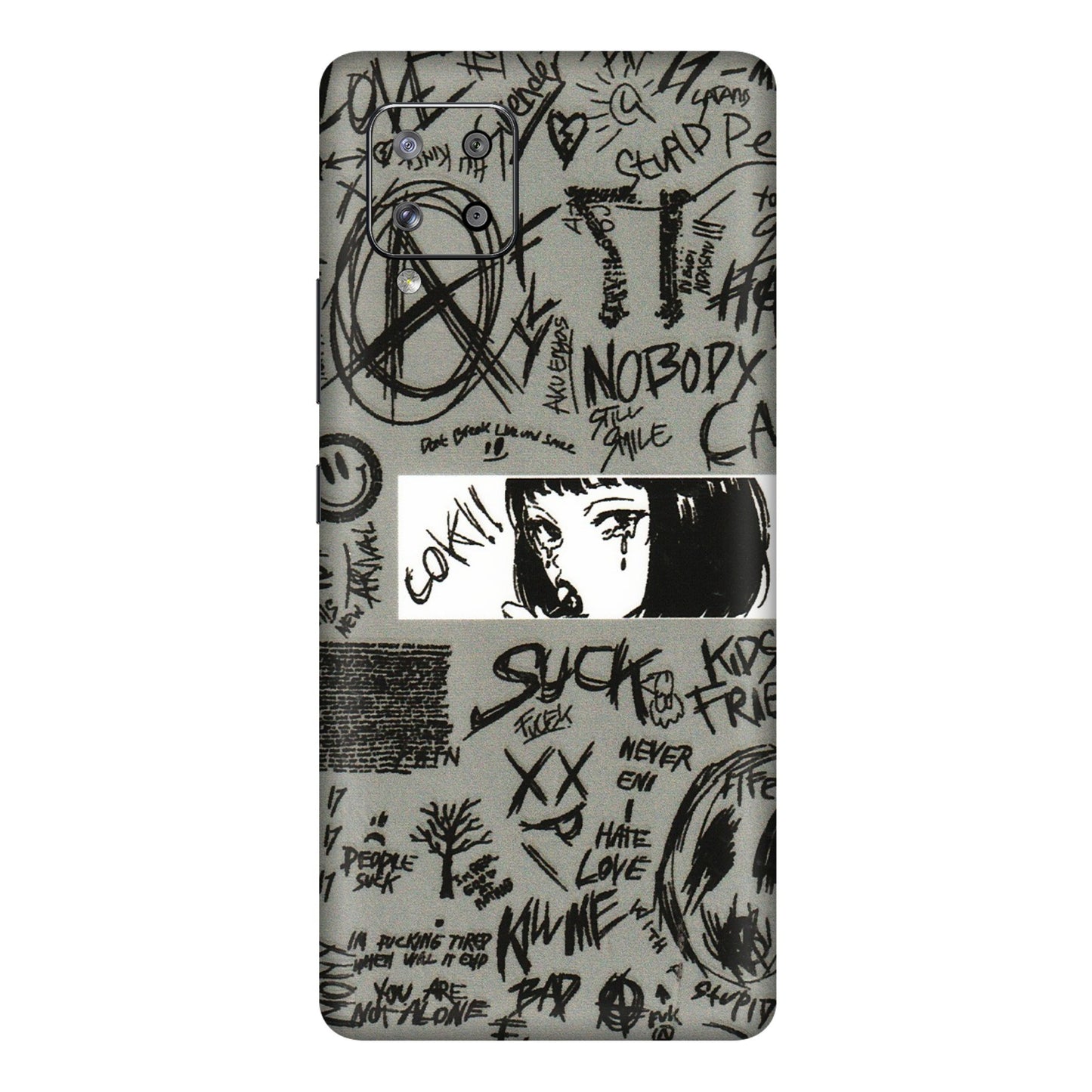 Samsung M/F/Note/Flip and C Phone Skins (All Models) - Never Have Love Anime - 3D Embossed Finish (L-260) Samsung Galaxy M42
