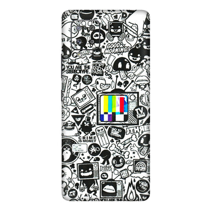 Samsung M/F/Note/Flip and C Phone Skins (All Models) - Doodles Positive Art - 3D Embossed Finish (L-263) Samsung Galaxy M42