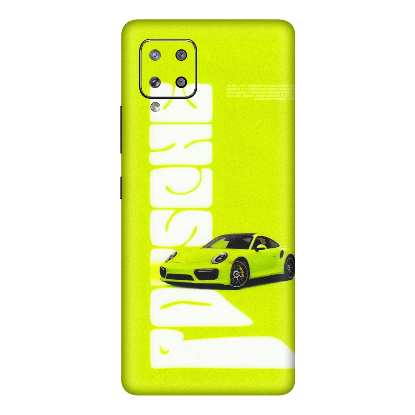 Samsung M/F/Note/Flip and C Phone Skins (All Models) - Lime Green Porche - 3D Embossed Finish (L-30) Samsung Galaxy M42