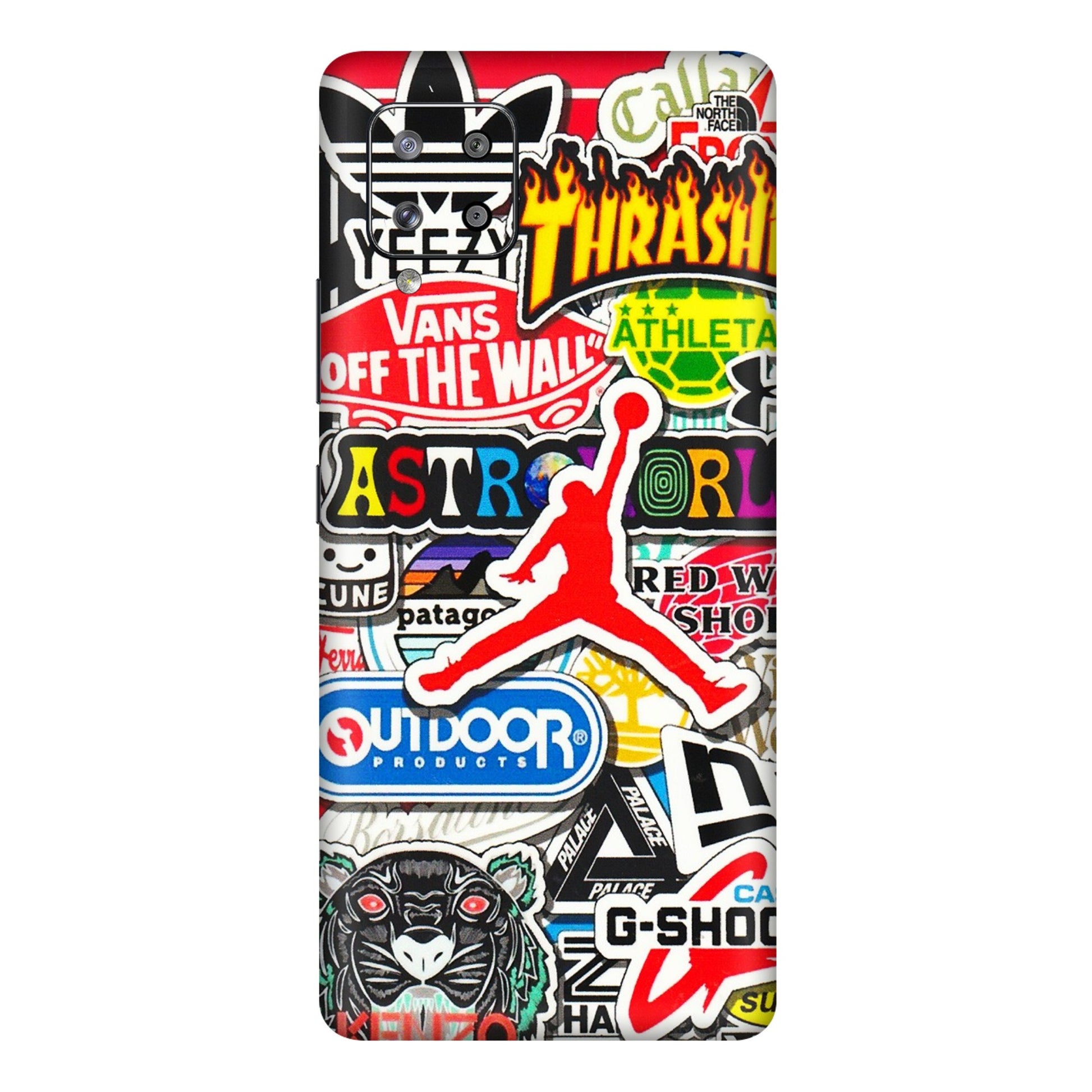 Samsung M/F/Note/Flip and C Phone Skins (All Models) - Multi Brands Sticker Graffiti - 3D Embossed Finish (L-37) Samsung Galaxy M42