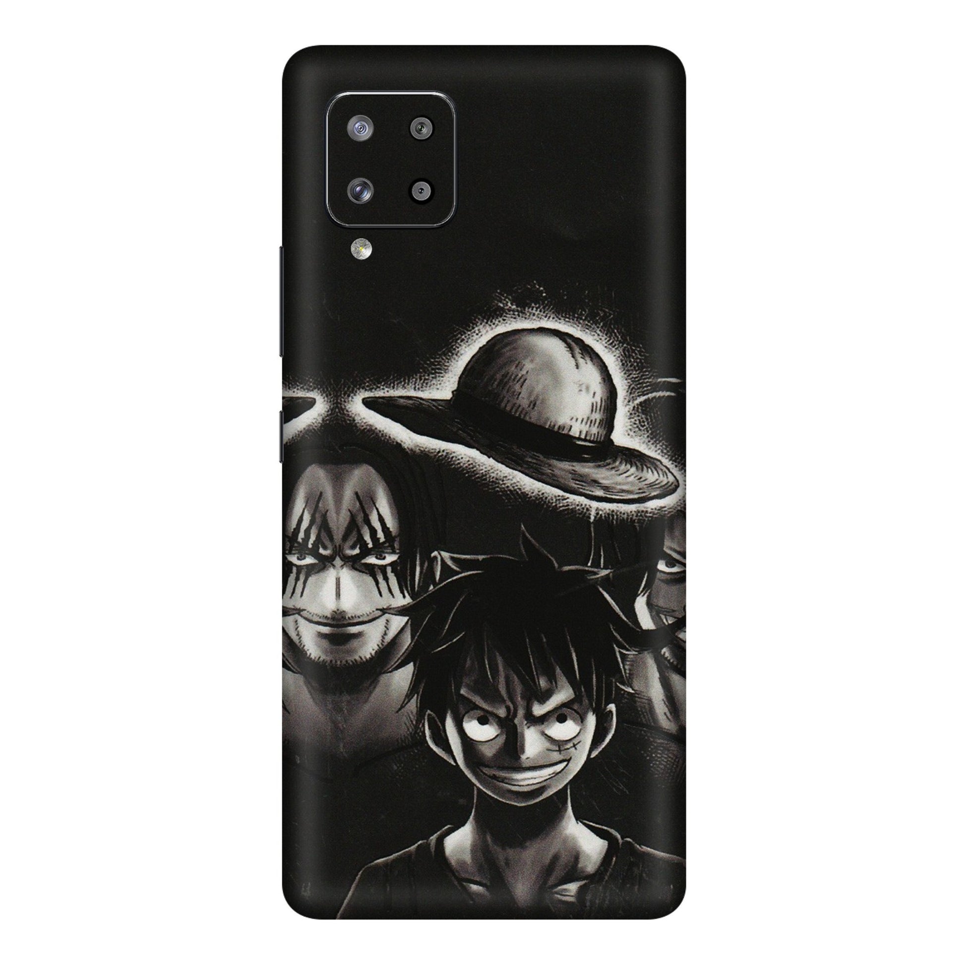 Samsung M/F/Note/Flip and C Phone Skins (All Models) - Black Luffy Hat - 3D Embossed Finish (L-57) Samsung Galaxy M42