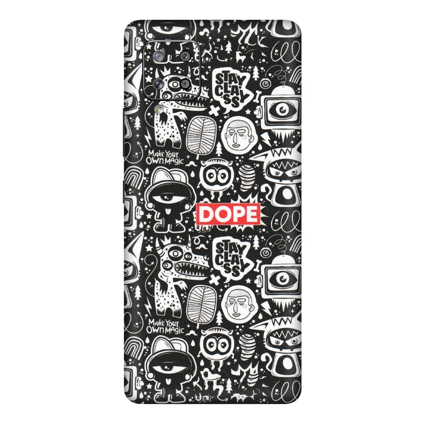Samsung M/F/Note/Flip and C Phone Skins (All Models) - Dope Stay Classy Black Doodles - Matte Finish (M-126) Samsung Galaxy M42