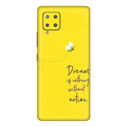 Samsung M/F/Note/Flip and C Phone Skins (All Models) - Dream Is Nothing Without Action - Matte Finish (M-138) Samsung Galaxy M42