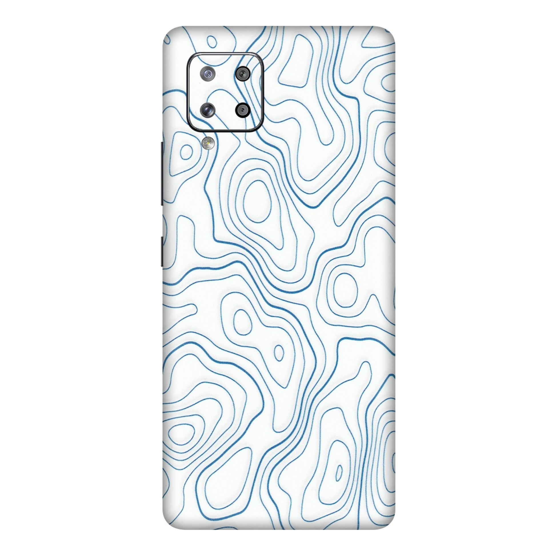 Samsung M/F/Note/Flip and C Phone Skins (All Models) - Blue And White Swirls - Matte Finish (M-139) Samsung Galaxy M42