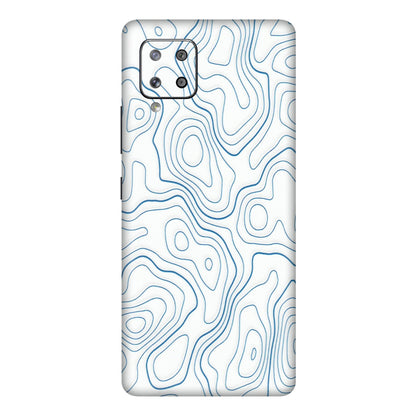 Samsung M/F/Note/Flip and C Phone Skins (All Models) - Blue And White Swirls - Matte Finish (M-139) Samsung Galaxy M42