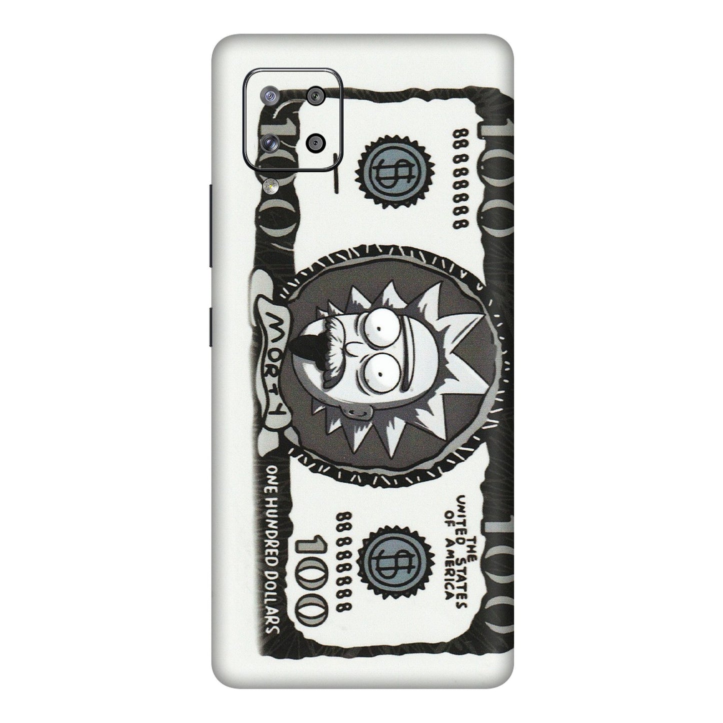 Samsung M/F/Note/Flip and C Phone Skins (All Models) - Rick And Morty Hundred Dollar Anime - Matte Finish (M-161) Samsung Galaxy M42