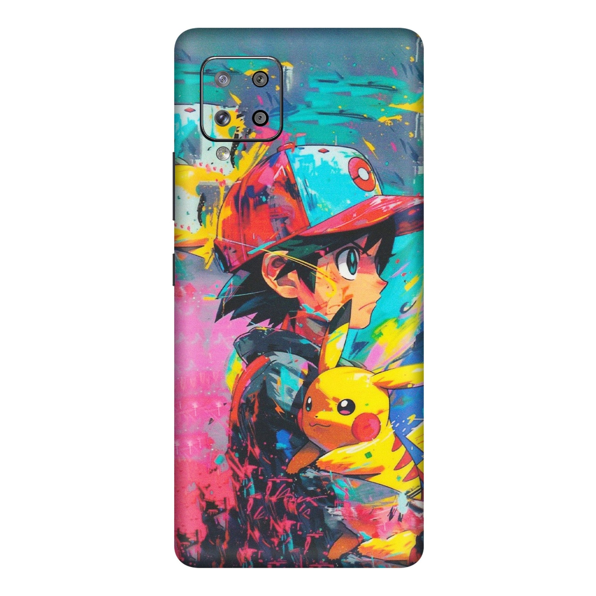 Samsung M/F/Note/Flip and C Phone Skins (All Models) - Ash & Pikachu - Matte Finish (M-26) Samsung Galaxy M42