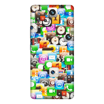 Samsung M/F/Note/Flip and C Phone Skins (All Models) - All Apple Icons - Matte Finish (M-93) Samsung Galaxy M42