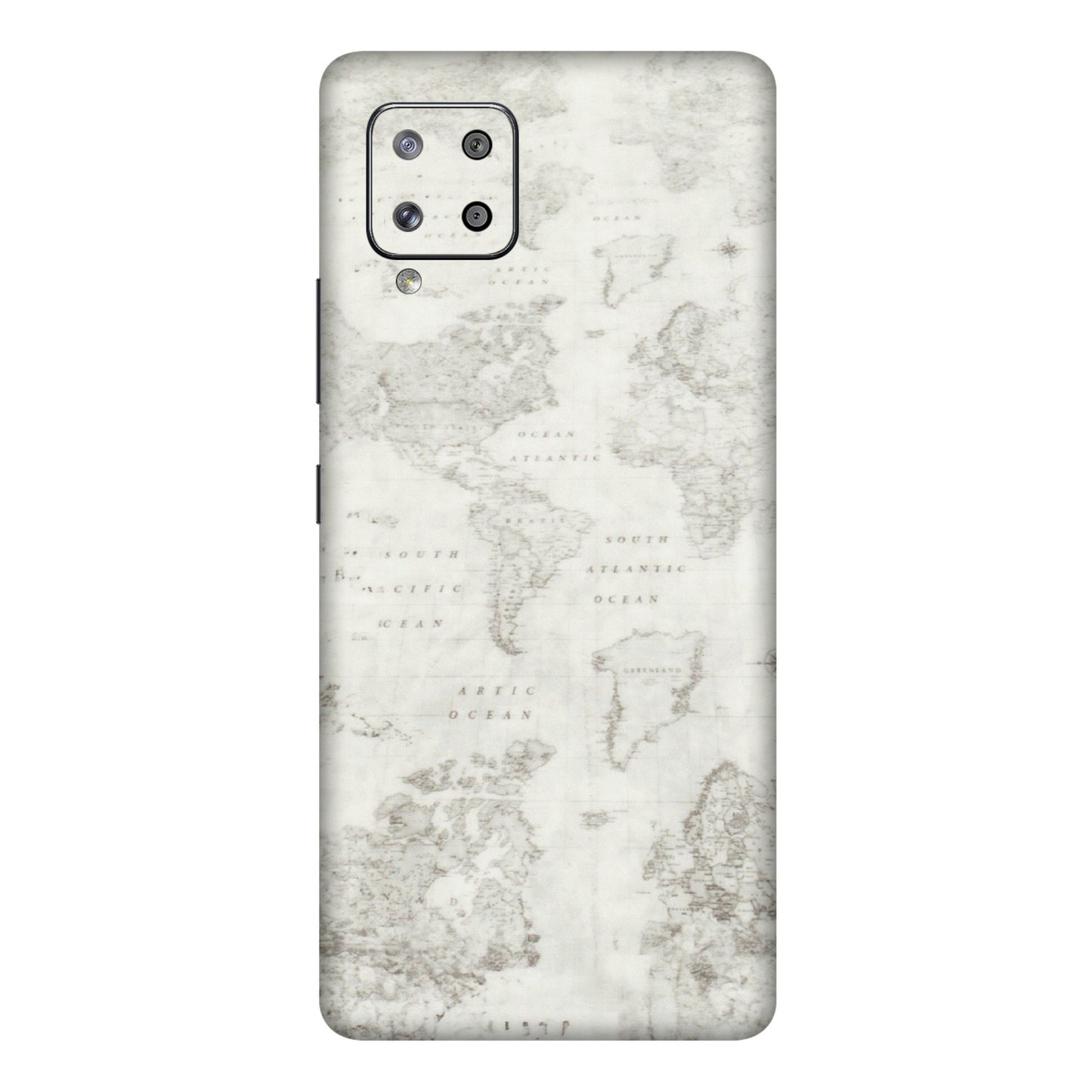 Samsung M/F/Note/Flip and C Phone Skins (All Models) - World Travel Map - Transparent Finish (T-04) Samsung Galaxy M42