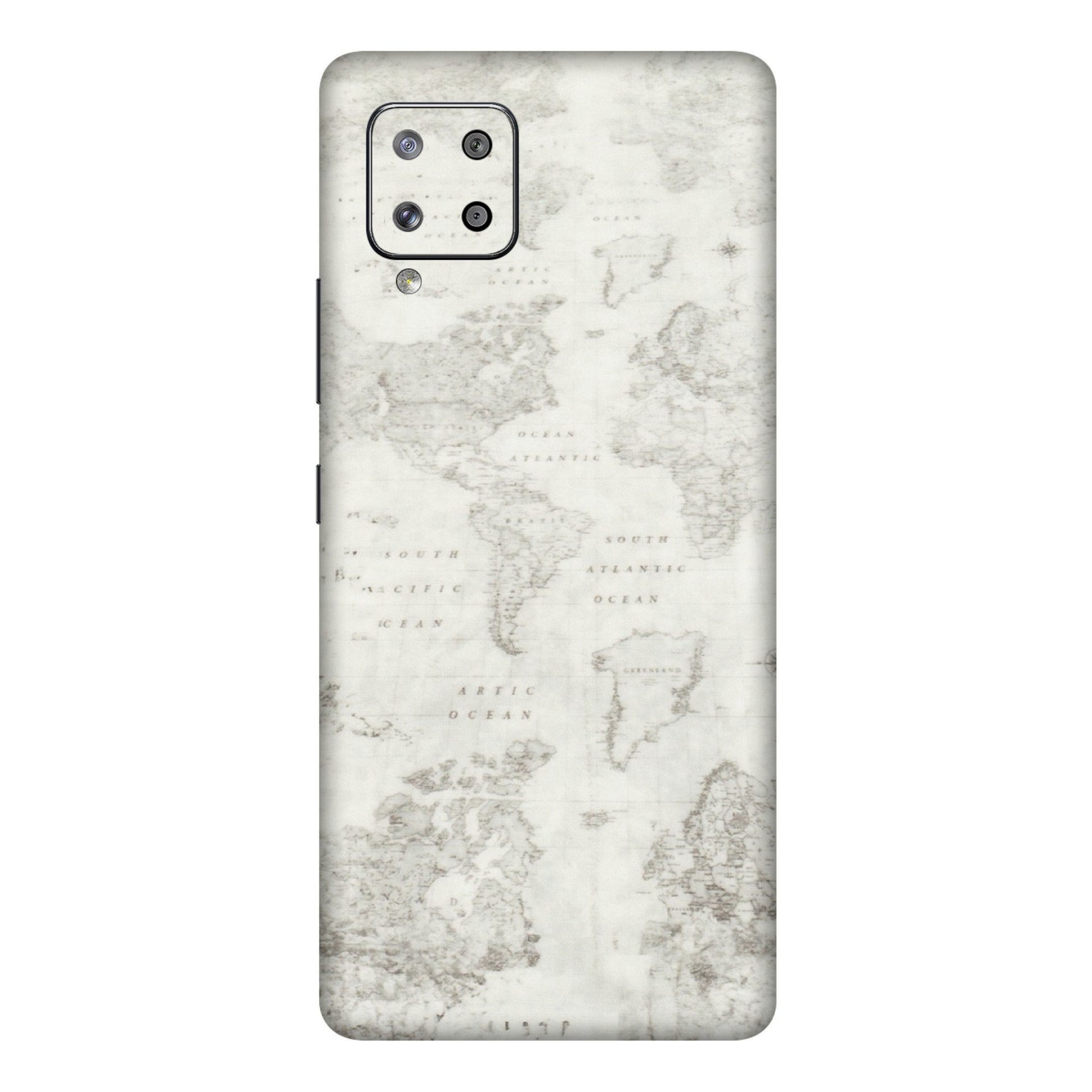 Samsung M/F/Note/Flip and C Phone Skins (All Models) - World Travel Map - Transparent Finish (T-04) Samsung Galaxy M42