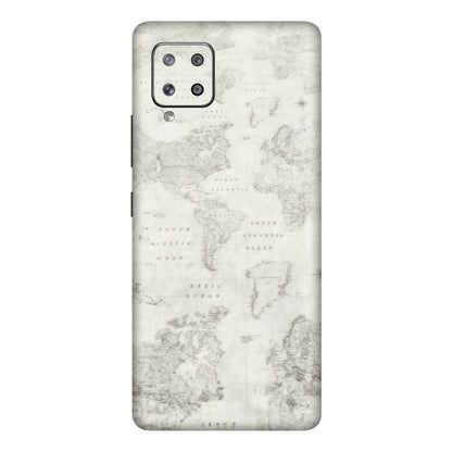 Samsung M/F/Note/Flip and C Phone Skins (All Models) - World Travel Map - Transparent Finish (T-04) Samsung Galaxy M42