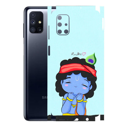 Samsung M/F/Note/Flip and C Phone Skins (All Models) - Radhe Radhe Cute Toon - 3D Embossed Finish (L-05) Samsung Galaxy M51