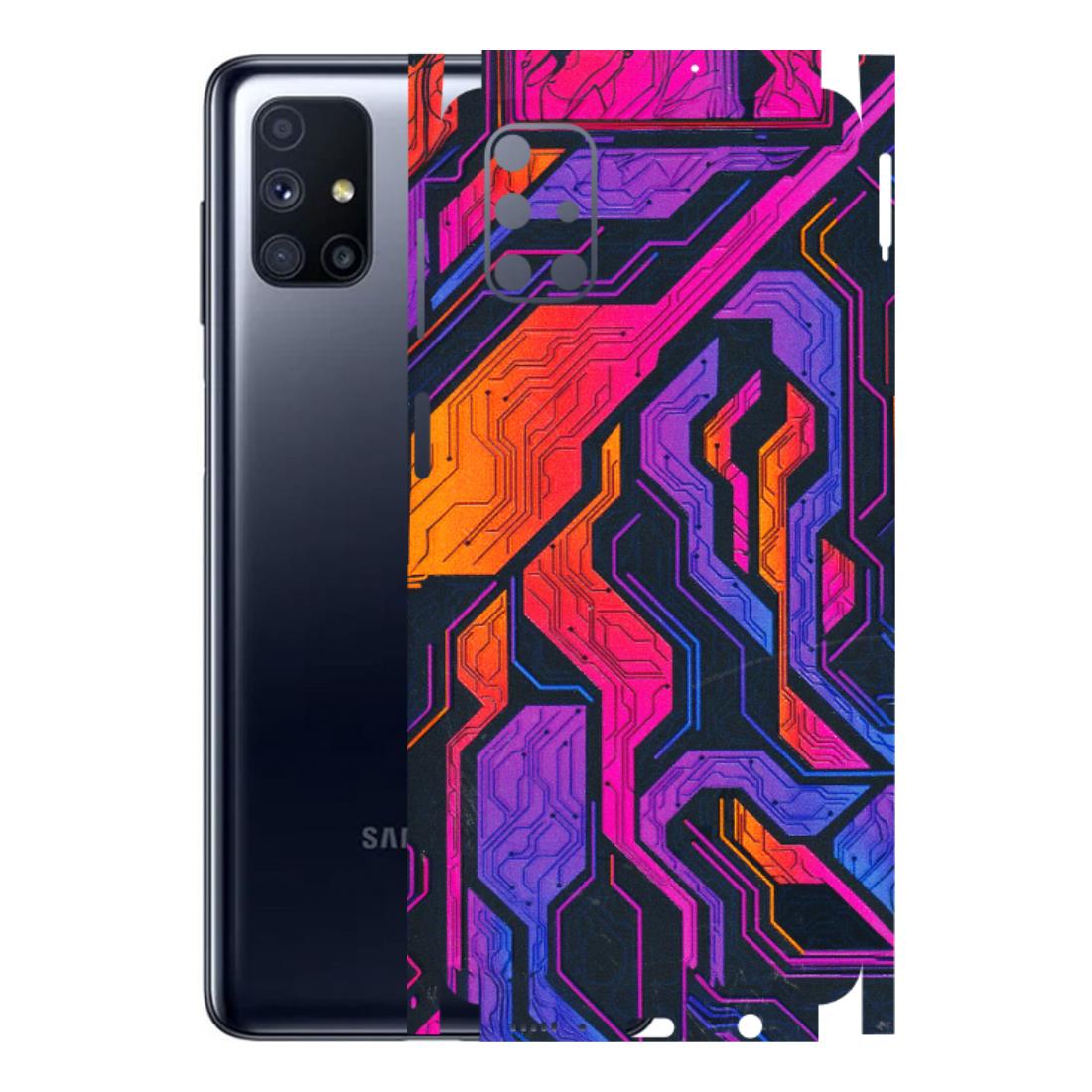 Samsung M/F/Note/Flip and C Phone Skins (All Models) - Tech Circuits Futuristic - 3D Embossed Finish (L-07) Samsung Galaxy M51