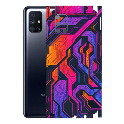 Samsung M/F/Note/Flip and C Phone Skins (All Models) - Tech Circuits Futuristic - 3D Embossed Finish (L-07) Samsung Galaxy M51