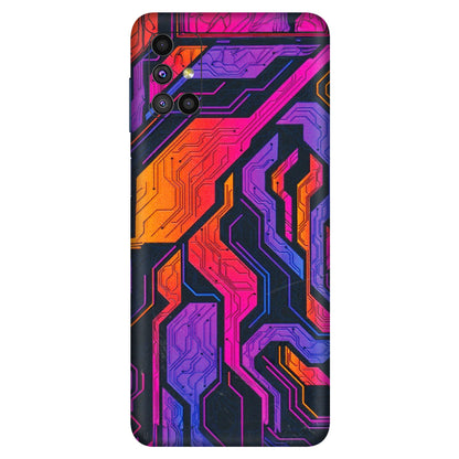 Samsung M/F/Note/Flip and C Phone Skins (All Models) - Tech Circuits Futuristic - 3D Embossed Finish (L-07) Samsung Galaxy M51