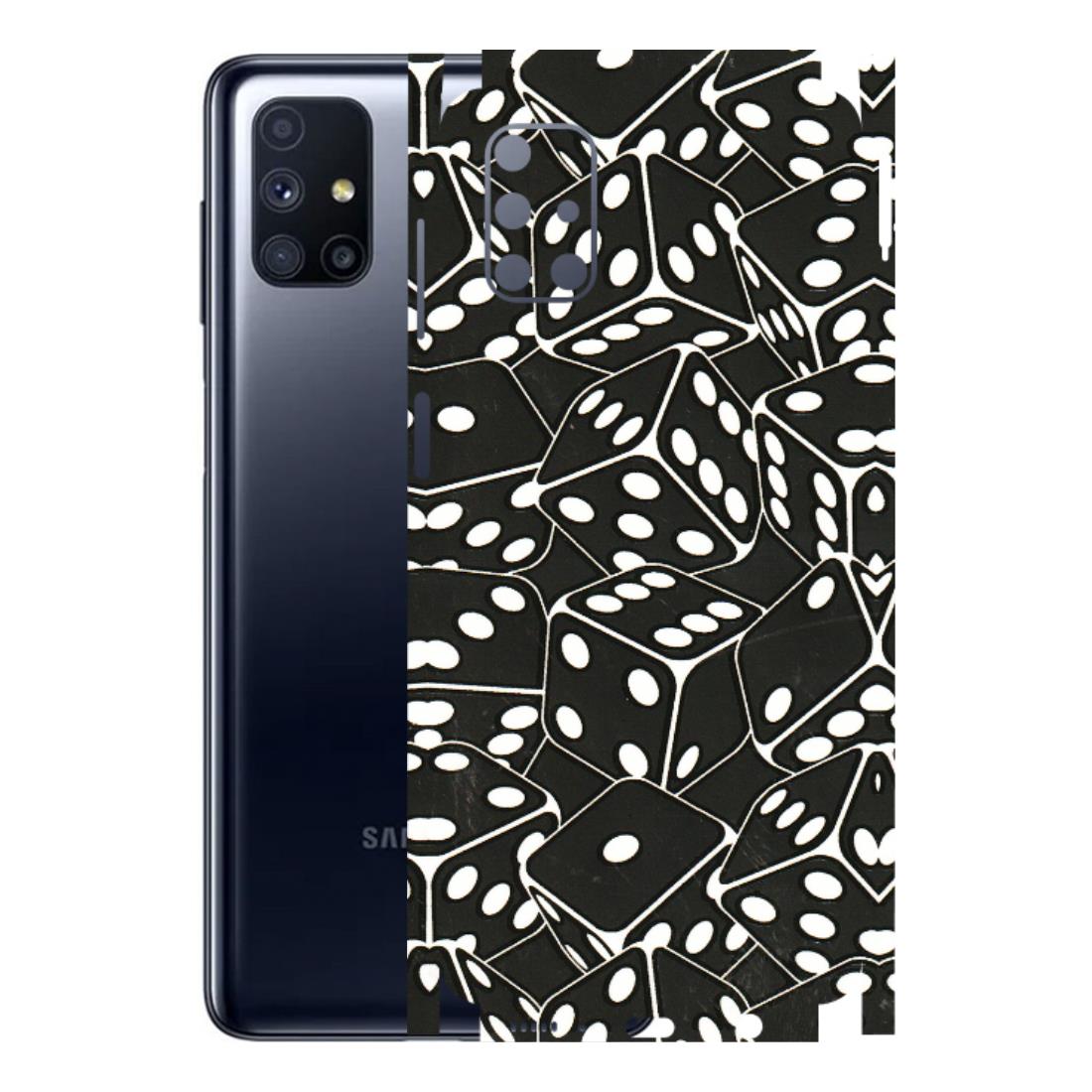 Samsung M/F/Note/Flip and C Phone Skins (All Models) - Big Black Dices - 3D Embossed Finish (L-106) Samsung Galaxy M51