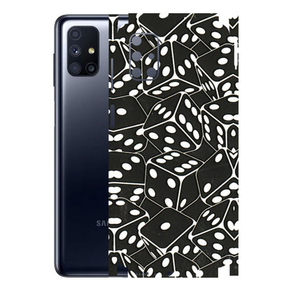Samsung M/F/Note/Flip and C Phone Skins (All Models) - Big Black Dices - 3D Embossed Finish (L-106) Samsung Galaxy M51