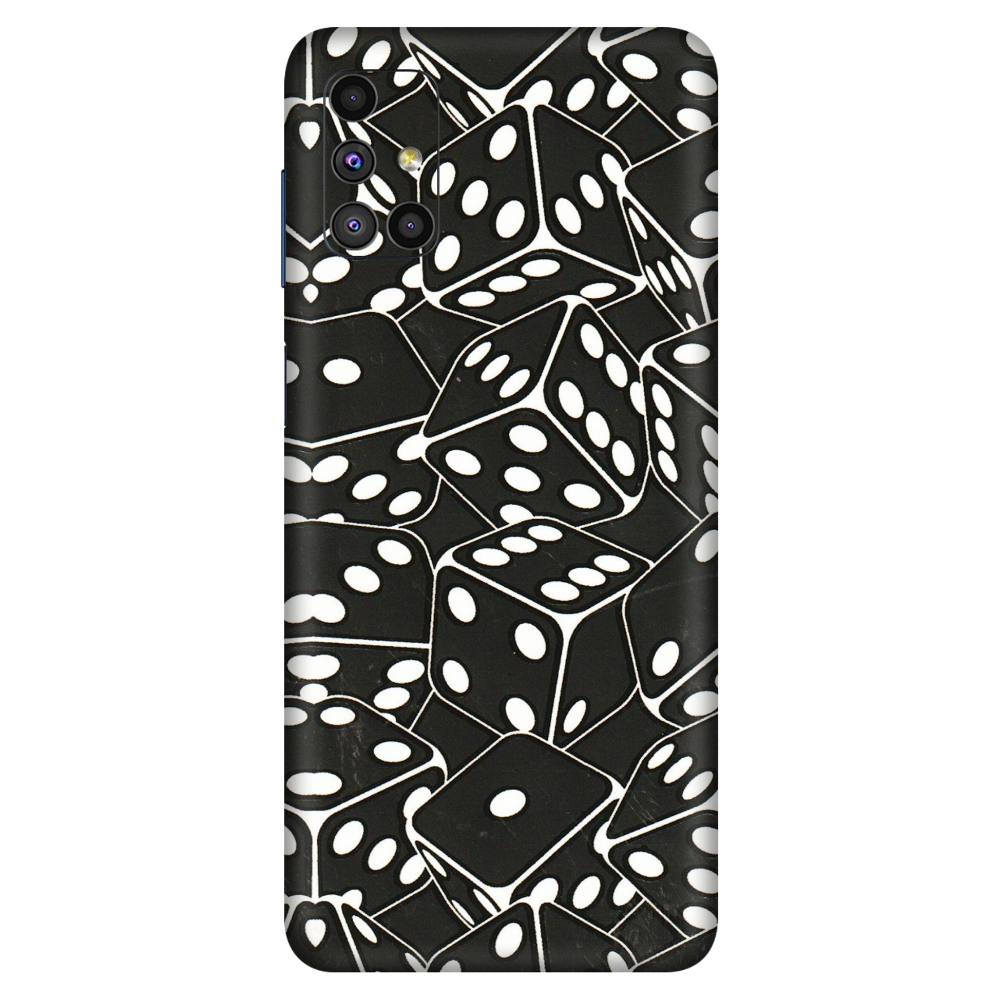 Samsung M/F/Note/Flip and C Phone Skins (All Models) - Big Black Dices - 3D Embossed Finish (L-106) Samsung Galaxy M51