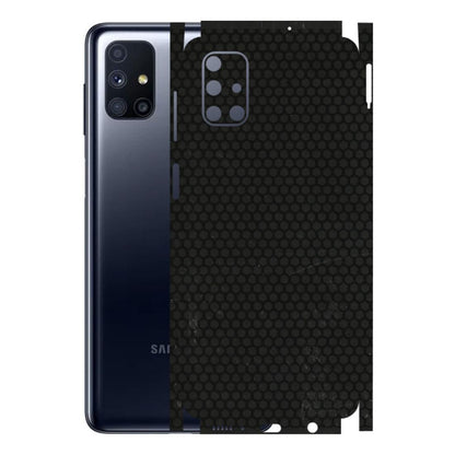 Samsung M/F/Note/Flip and C Phone Skins (All Models) - Black honeycomb - 3D Embossed Finish (L-114) Samsung Galaxy M51