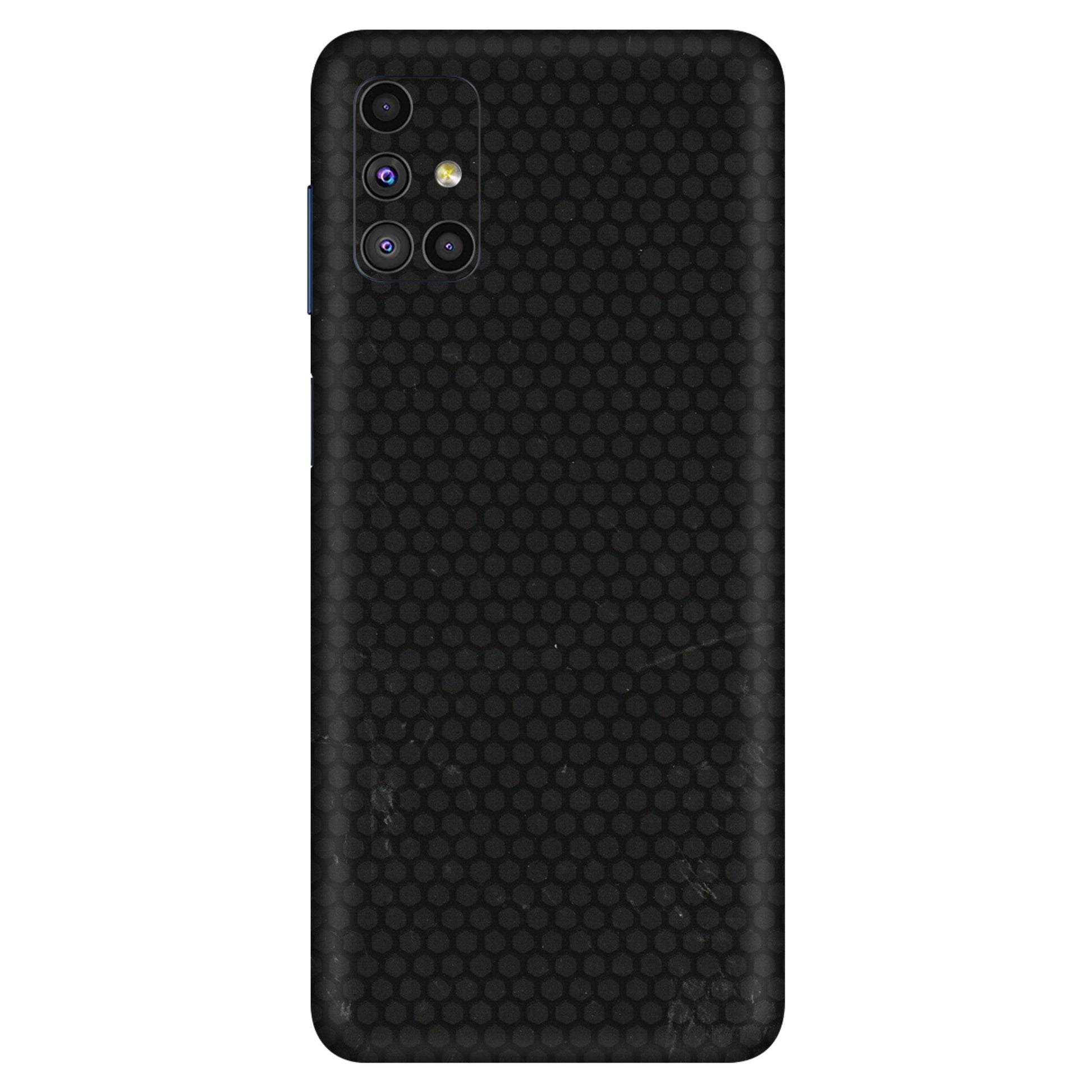 Samsung M/F/Note/Flip and C Phone Skins (All Models) - Black honeycomb - 3D Embossed Finish (L-114) Samsung Galaxy M51
