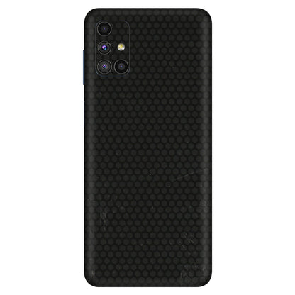 Samsung M/F/Note/Flip and C Phone Skins (All Models) - Black honeycomb - 3D Embossed Finish (L-114) Samsung Galaxy M51