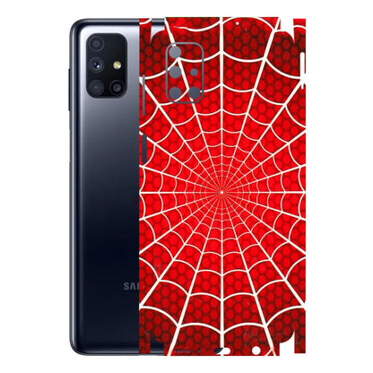 Samsung M/F/Note/Flip and C Phone Skins (All Models) - Classic Spidey Web - 3D Embossed Finish (L-115) Samsung Galaxy M51