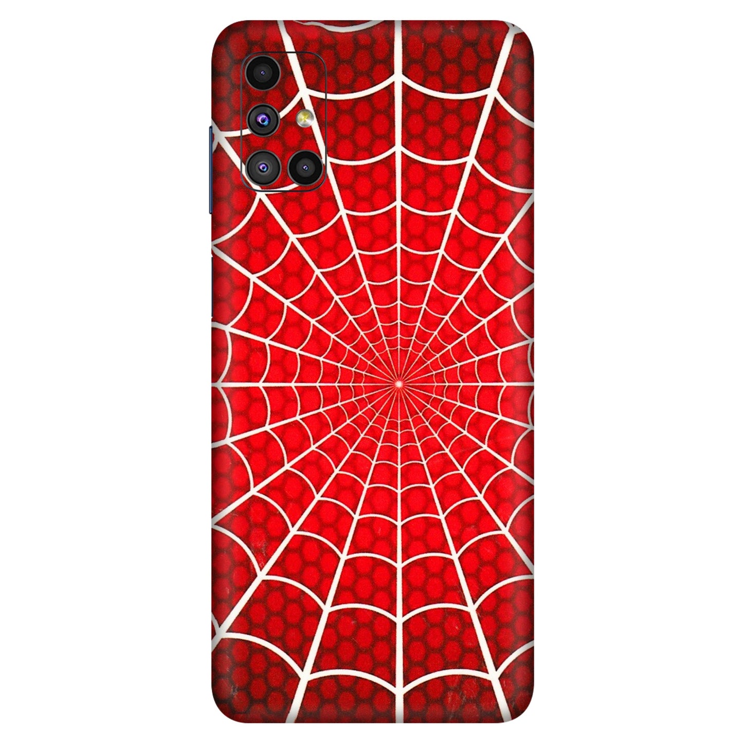 Samsung M/F/Note/Flip and C Phone Skins (All Models) - Classic Spidey Web - 3D Embossed Finish (L-115) Samsung Galaxy M51