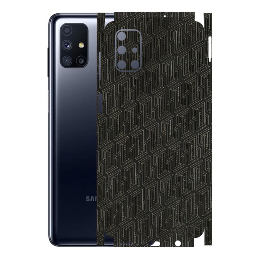 Samsung M/F/Note/Flip and C Phone Skins (All Models) - Black Abstract Pattern - 3D Embossed Finish (L-117) Samsung Galaxy M51