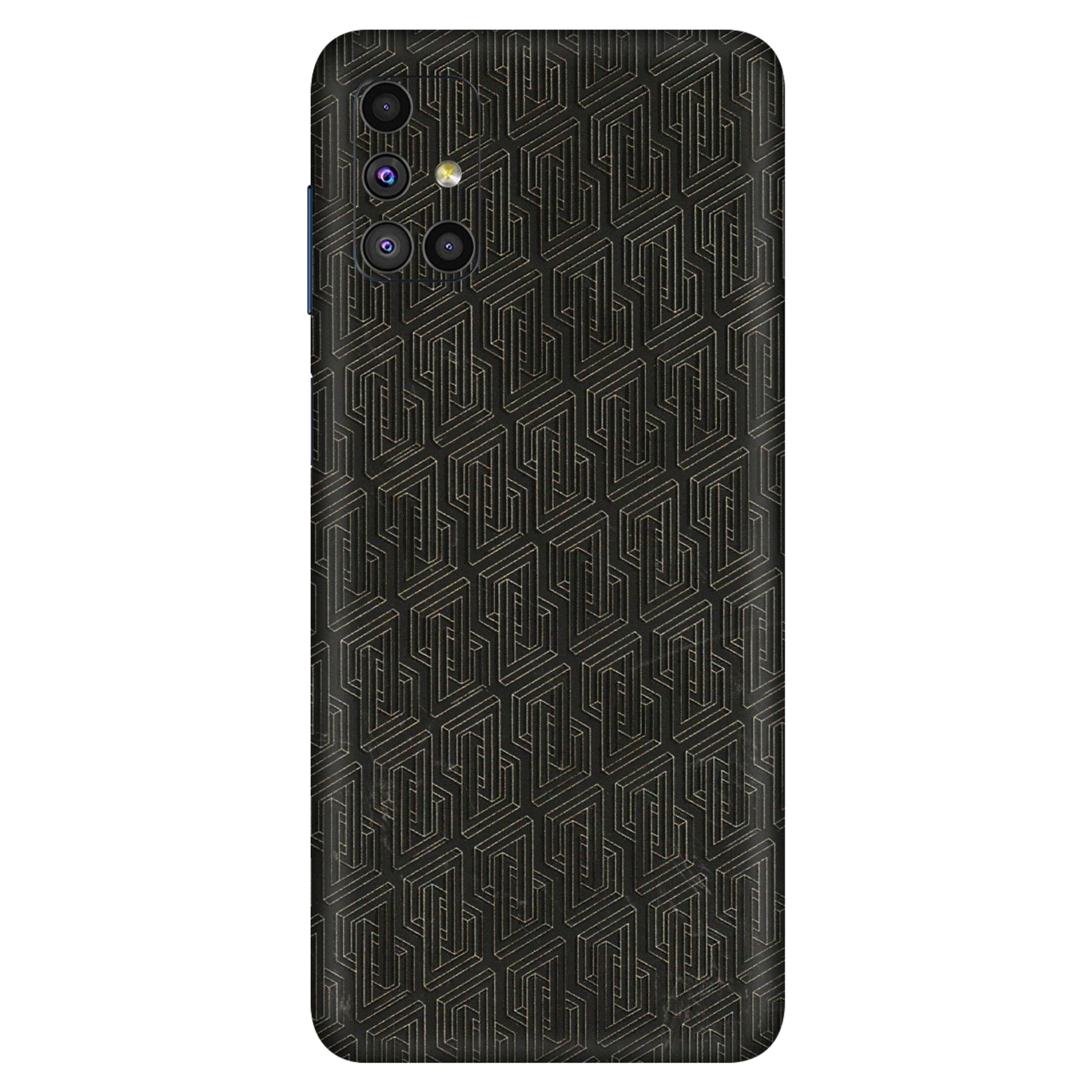 Samsung M/F/Note/Flip and C Phone Skins (All Models) - Black Abstract Pattern - 3D Embossed Finish (L-117) Samsung Galaxy M51