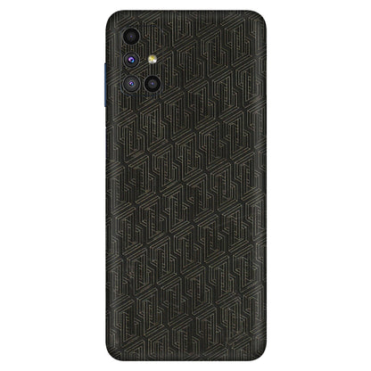 Samsung M/F/Note/Flip and C Phone Skins (All Models) - Black Abstract Pattern - 3D Embossed Finish (L-117) Samsung Galaxy M51