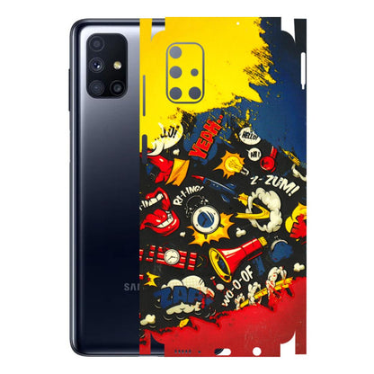 Samsung M/F/Note/Flip and C Phone Skins (All Models) - Pacific Doodle Art - 3D Embossed Finish (L-120) Samsung Galaxy M51