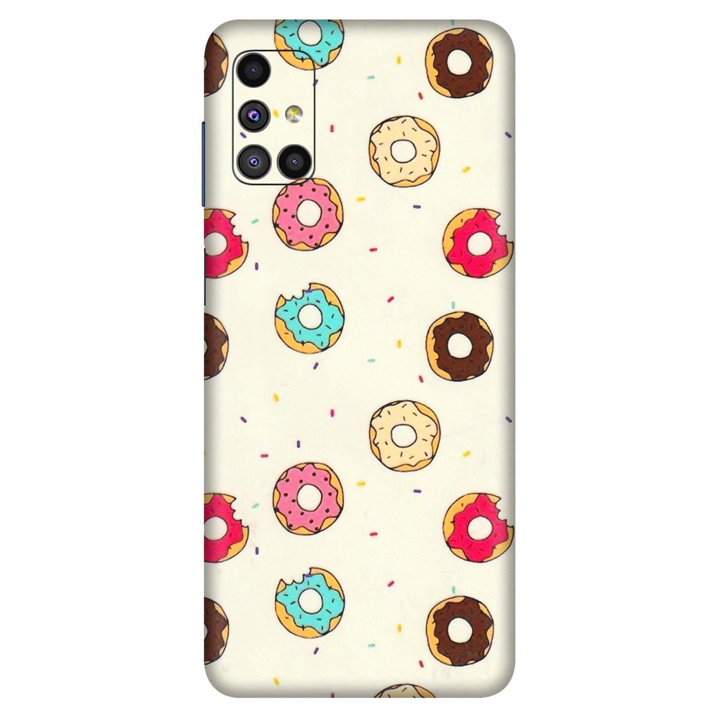 Samsung M/F/Note/Flip and C Phone Skins (All Models) - Mini Donuts Doodle Art - 3D Embossed Finish (L-122) Samsung Galaxy M51