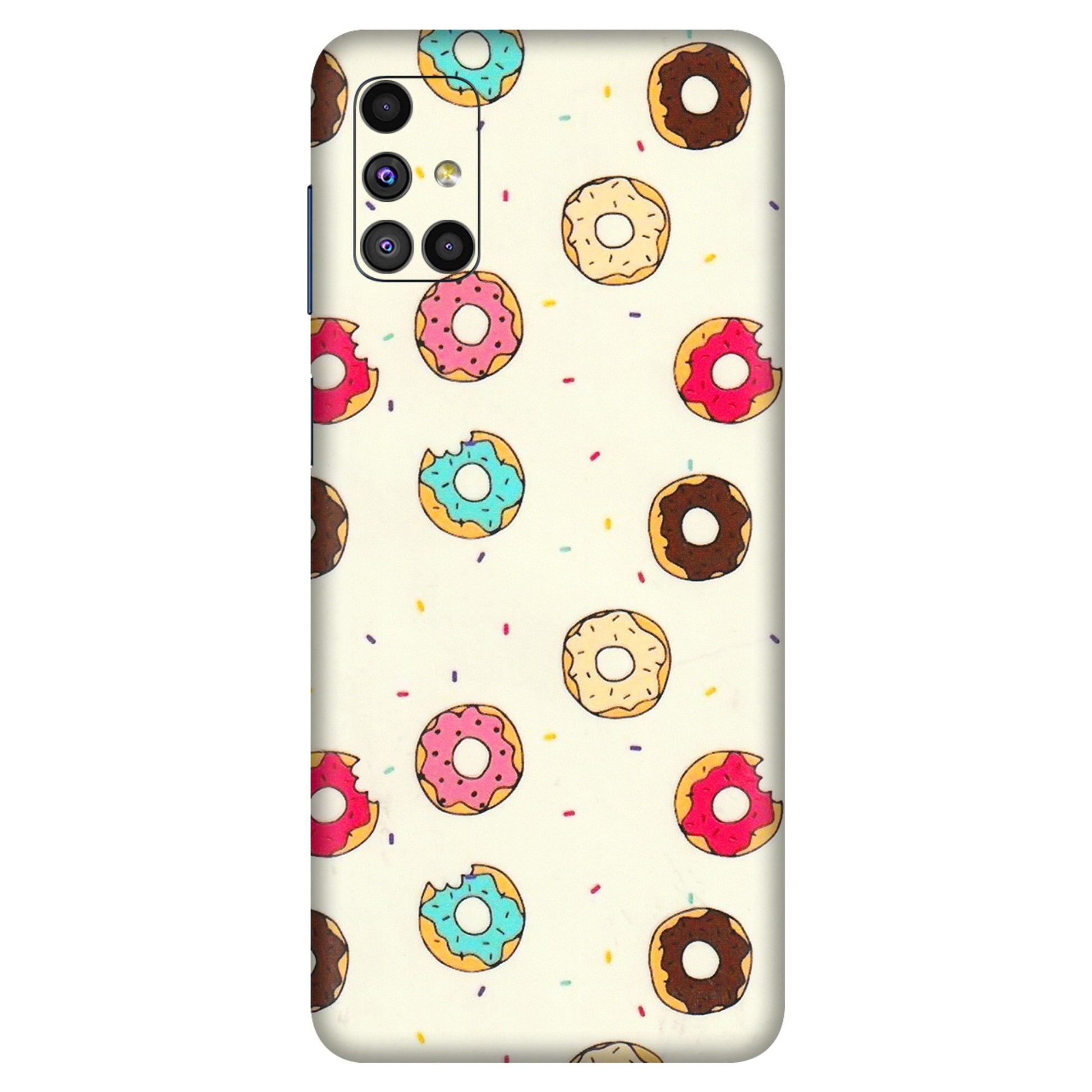 Samsung M/F/Note/Flip and C Phone Skins (All Models) - Mini Donuts Doodle Art - 3D Embossed Finish (L-122) Samsung Galaxy M51