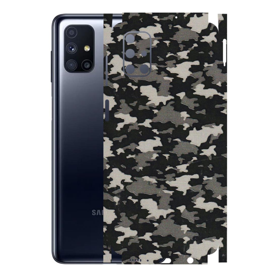 Samsung M/F/Note/Flip and C Phone Skins (All Models) - Black/Grey Camoflaunge - 3D Embossed Finish (L-142) Samsung Galaxy M51