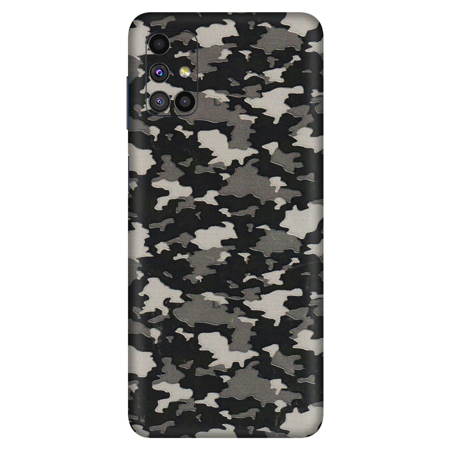 Samsung M/F/Note/Flip and C Phone Skins (All Models) - Black/Grey Camoflaunge - 3D Embossed Finish (L-142) Samsung Galaxy M51