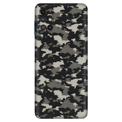 Samsung M/F/Note/Flip and C Phone Skins (All Models) - Black/Grey Camoflaunge - 3D Embossed Finish (L-142) Samsung Galaxy M51