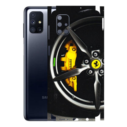 Samsung M/F/Note/Flip and C Phone Skins (All Models) - Ferrari Wheel Alloy - 3D Embossed Finish (L-173) Samsung Galaxy M51