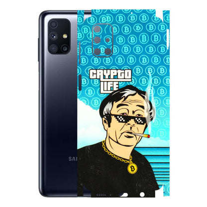 Samsung M/F/Note/Flip and C Phone Skins (All Models) - Crypto Thug Life - 3D Embossed Finish (L-179) Samsung Galaxy M51