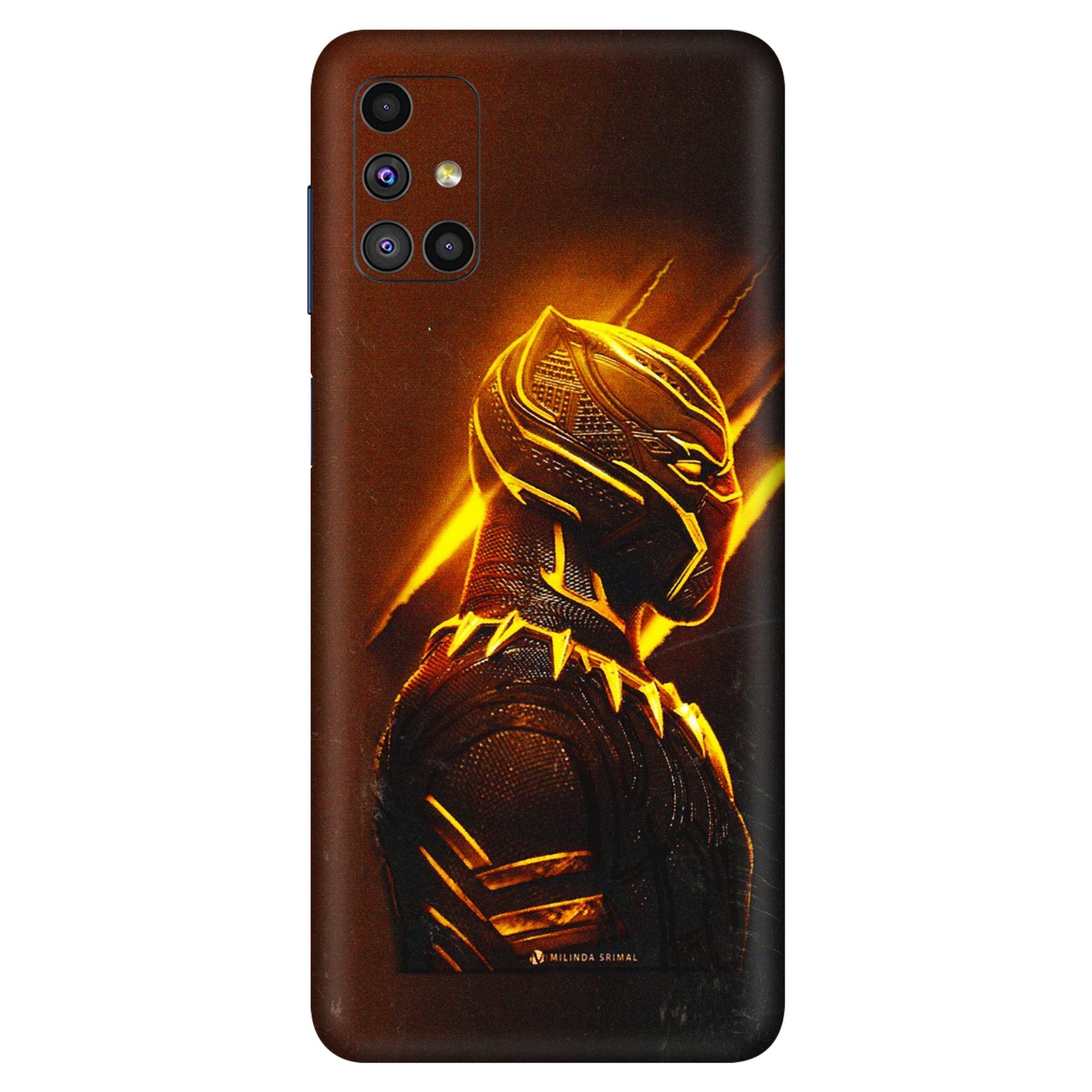 Samsung M/F/Note/Flip and C Phone Skins (All Models) - Gold Black Panther - 3D Embossed Finish (L-181) Samsung Galaxy M51