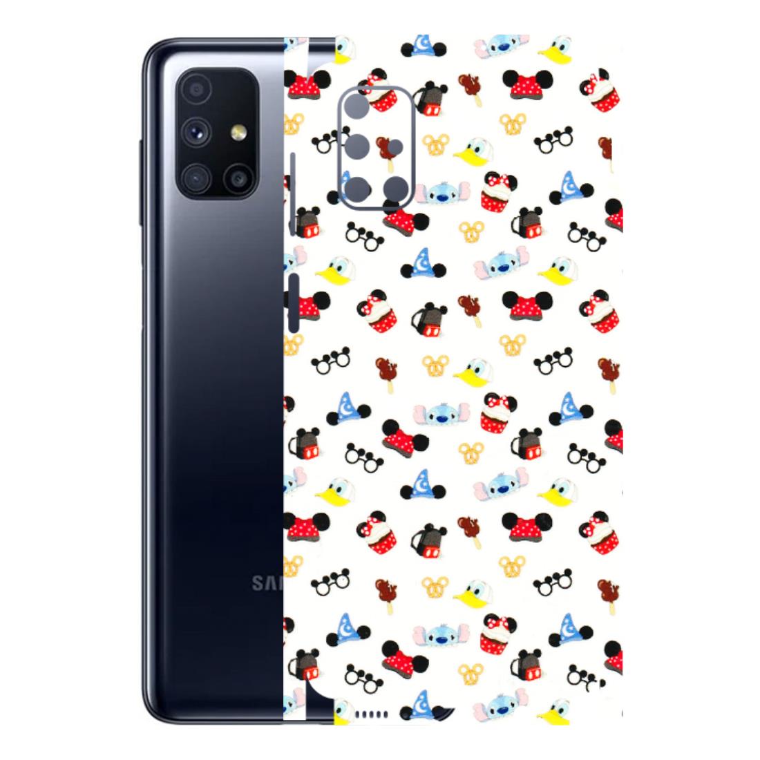Samsung M/F/Note/Flip and C Phone Skins (All Models) - Minnie Mouse & Donald Doodles s - 3D Embossed Finish (L-194) Samsung Galaxy M51