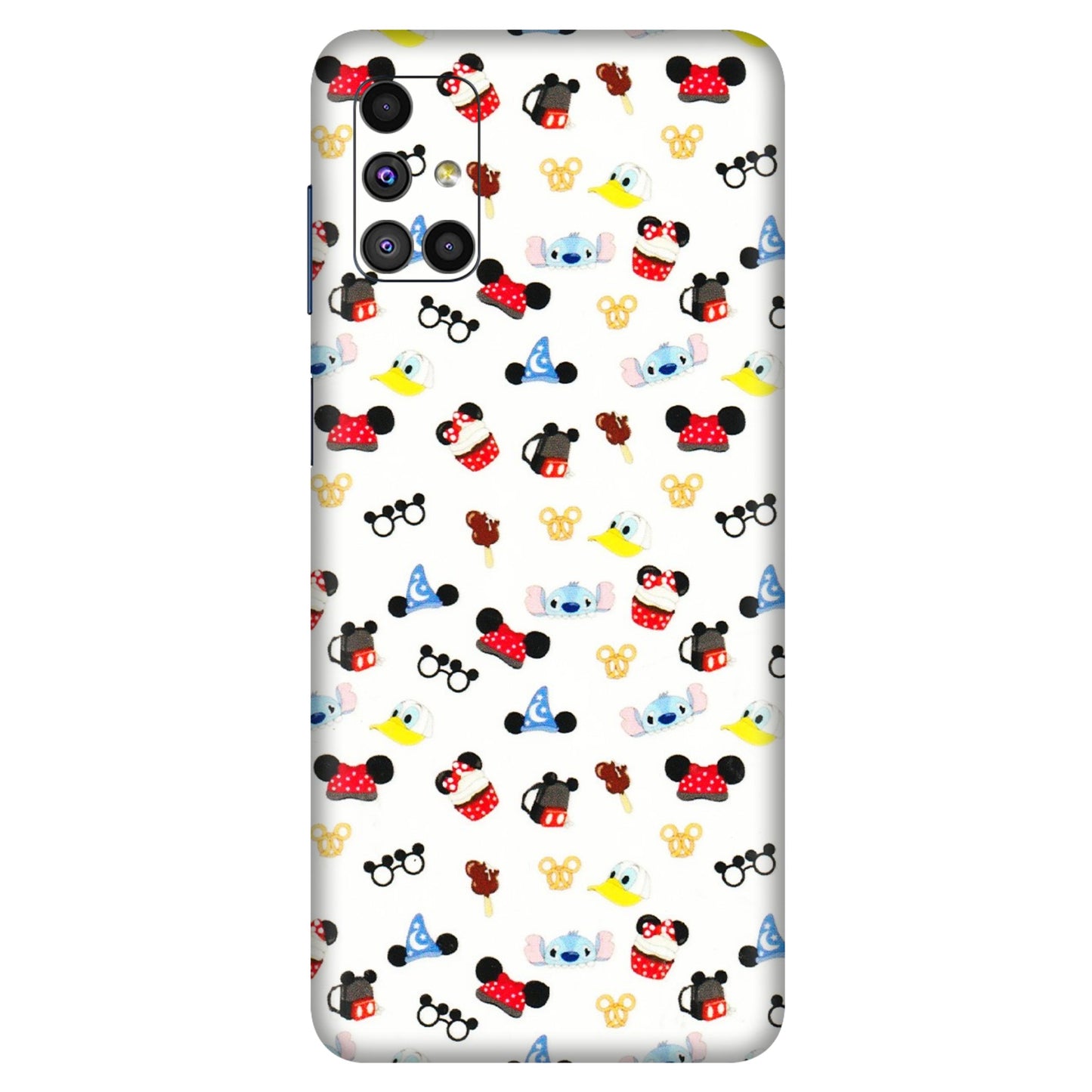 Samsung M/F/Note/Flip and C Phone Skins (All Models) - Minnie Mouse & Donald Doodles s - 3D Embossed Finish (L-194) Samsung Galaxy M51