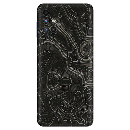 Samsung M/F/Note/Flip and C Phone Skins (All Models) - Black Swirl - 3D Embossed Finish (L-196) Samsung Galaxy M51