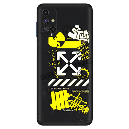 Samsung M/F/Note/Flip and C Phone Skins (All Models) - Anti Social Graffiti - 3D Embossed Finish (L-198) Samsung Galaxy M51
