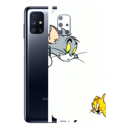 Samsung M/F/Note/Flip and C Phone Skins (All Models) - Cute Tom And Jerry - 3D Embossed Finish (L-220) Samsung Galaxy M51